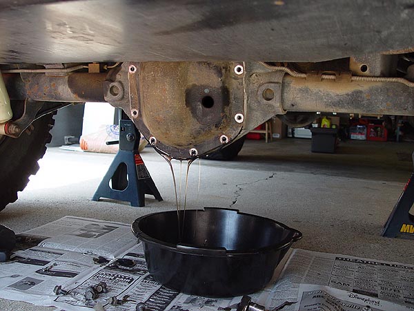 Changing jeep differential fluid